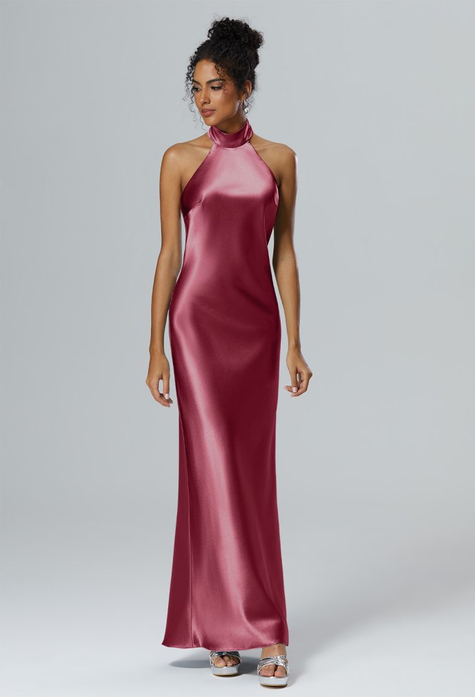 AW Mugwort Desert Rose  Long Bridesmaid Dresses